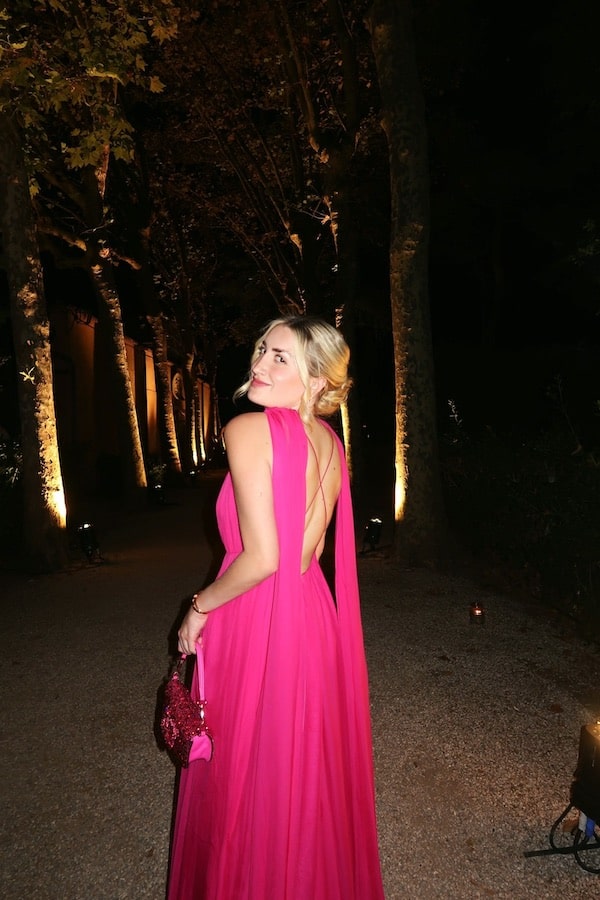 Audrey shocking pink dress